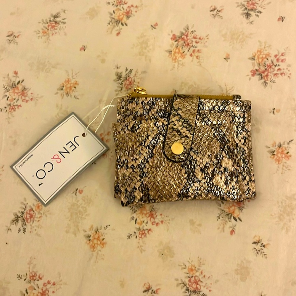 Faux snake skin wallet